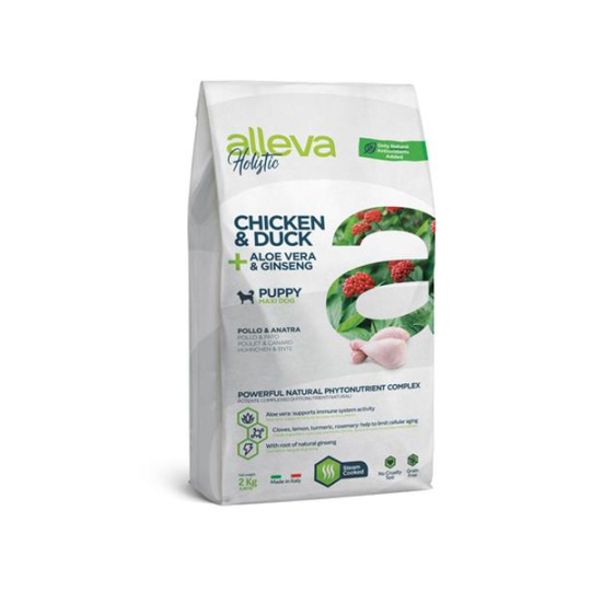 Alleva HOLISTIC dog puppy & junior maxi kuracie 2 kg