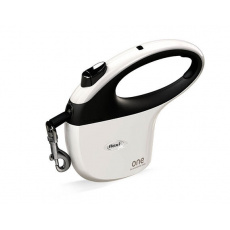 Vodítko FLEXI One For All S/M páska 5m/30kg biela/čierna