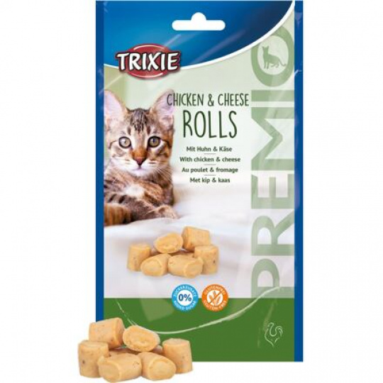 PREMIO Chicken & Cheese Rolls - valčeky s kuracím mäsom a syrom, 50 g