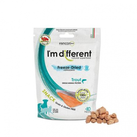 I´M DIFFERENT SNACK pstruh - mrazom sušený maškrta, 40 g