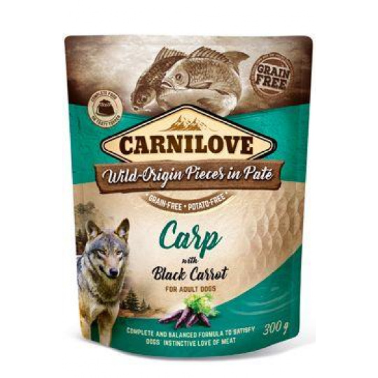 Carnilove Dog Pouch Paté Carp & Black Carrot 300g