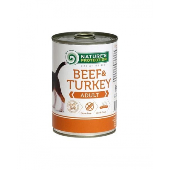 Natures P KONZERVA dog adult Beef & Turkey 400 g Natures P KONZERVA dog adult Beef & Turkey 400 g