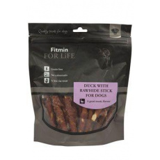 Fitmin FL dog poch. Treats Kačica na byvolej tyčinke 400g