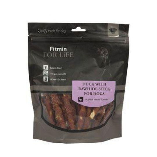 Fitmin FL dog poch. Treats Kačica na byvolej tyčinke 400g Fitmin FL dog poch. Treats Kačica na byvolej tyčinke 400g
