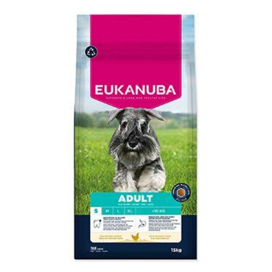 Eukanuba Dog Adult Small bohaté na čerstvé kuracie mäso 15kg