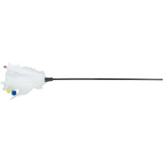 Škádlítko s peřím a provázky ukončené kuličkami, 41cm Škádlítko s peřím a provázky ukončené kuličkami, 41cm