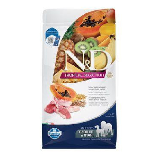 Farmina N&D dog TROPICAL SELECTION (AG) adult medium & maxi, jahňacie 2 kg