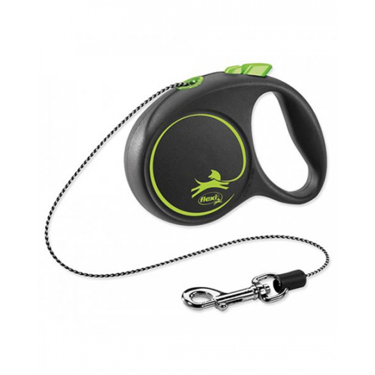 Vodítko Flexi Black Design lanko M 5 m zelené (do 20 kg) Vodítko Flexi Black Design lanko M 5 m zelené (do 20 kg)