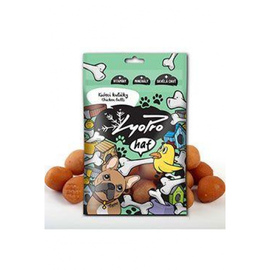 Lyopro Dog pôv. sušené Kuracie guľky 70g