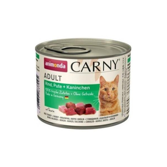 Animonda CARNY® cat Adult hovädzie, morka a králik bal. 6 x 200 g konzerva