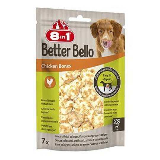 Pochoutka 8in1 Better Bello Chicken Bones XS 84g/7ks Pochoutka 8in1 Better Bello Chicken Bones XS 84g/7ks