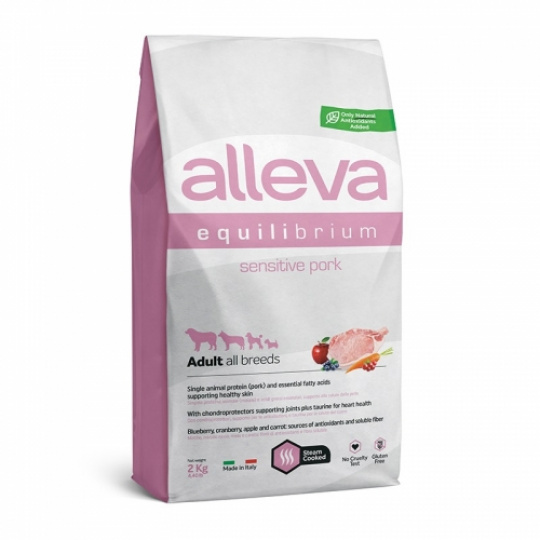 Alleva SP EQUILIBRIUM dog adult sensitive medium & maxi pork 12 kg + DOPRAVA ZADARMO