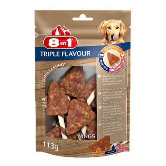 Pochúťka 8in1 Flavours Triple Flavour Wings 113g/6ks Pochúťka 8in1 Flavours Triple Flavour Wings 113g/6ks