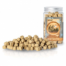 KIDDOG Super Premium 100% freeze dried OSTRICH CUBES - čisté pštrosí maso sušené mrazem 100 g KIDDOG Super Premium 100% freeze dried OSTRICH CUBES - čisté pštrosí maso sušené mrazem 100 g