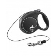 Vodítko FLEXI Black Design M lanko 5m/20kg strieborná