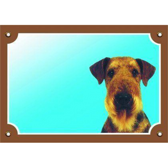 Farebná ceduľka Pozor pes, Erdelteriér Farebná ceduľka Pozor pes, Erdelteriér