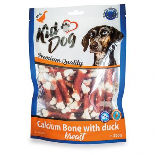 KIDDOG kačacie prsia na kalciovej kostičke 250 g KIDDOG kačacie prsia na kalciovej kostičke 250 g