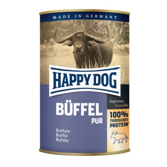 Happy Dog Konzerva Buffel Pur Byvolie mäso 400 g Happy Dog Konzerva Buffel Pur Byvolie mäso 400 g