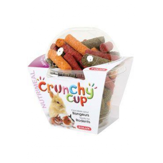Pochúťka CRUNCHYCUP hlodavec lucerna/mrkva/repa 180gZolux