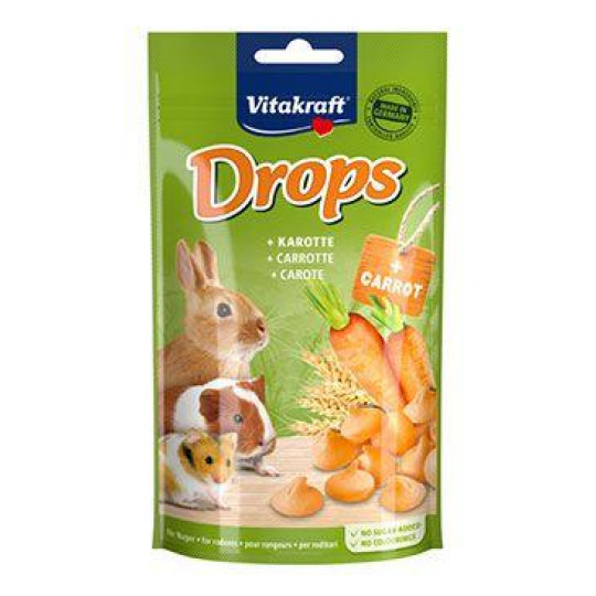 Vitakraft Rodent all poch. Carotties Drops 75g