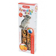 Pochúťka CRUNCHY STICK činčila trnka/pomaranč Zolux