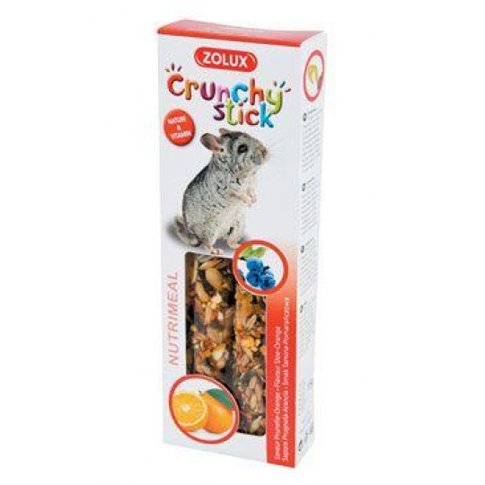 Pochúťka CRUNCHY STICK činčila trnka/pomaranč Zolux Pochúťka CRUNCHY STICK činčila trnka/pomaranč Zolux
