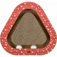 Škrabací kartón VALENTINE trojuholník, s loptičkami a catnipom, 36 x 5 x 36/36 cm, červená - LIMITOVANÁ PONUKA