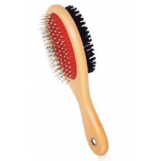 Kefa obojstranná veľká štetiny+drôtiky s guličkami 22cm