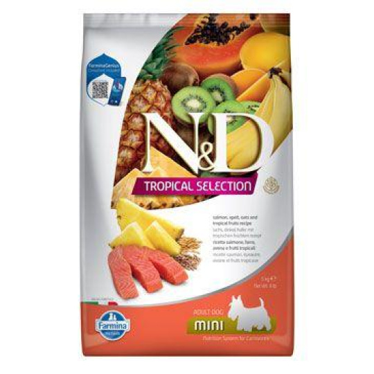 Farmina N&D dog TROPICAL SELECTION (AG) adult mini, losos 5 kg