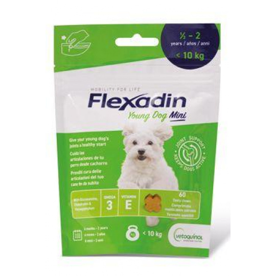 Flexadin Young Dog Mini žuvacie 60tbl Flexadin Young Dog Mini žuvacie 60tbl