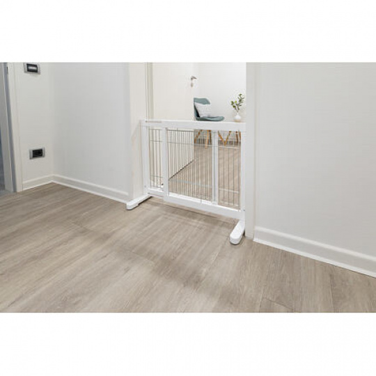 Posuvná bariéra pre psy 65-108 x 61 x 31 biela