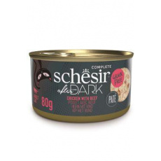 Schesir Cat konz. After Dark Paštéta kuracie/hovädzie 80g