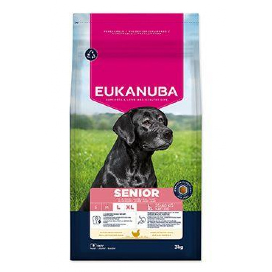 Eukanuba Dog Senior Large bohaté na čerstvé kuracie mäso 3kg