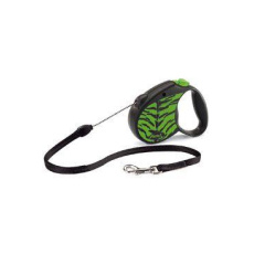 Vodítko FLEXI Safari tygr S lanko 5m/12kg zelená Vodítko FLEXI Safari tygr S lanko 5m/12kg zelená