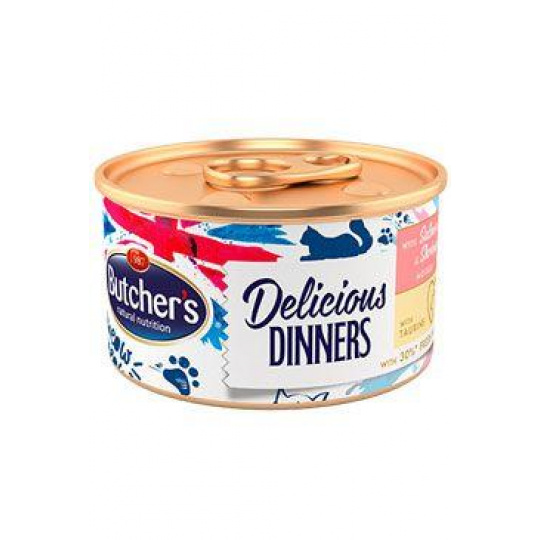 Butcher's Cat Delic.Dinners losos+krevety konz. 85g Butcher's Cat Delic.Dinners losos+krevety konz. 85g