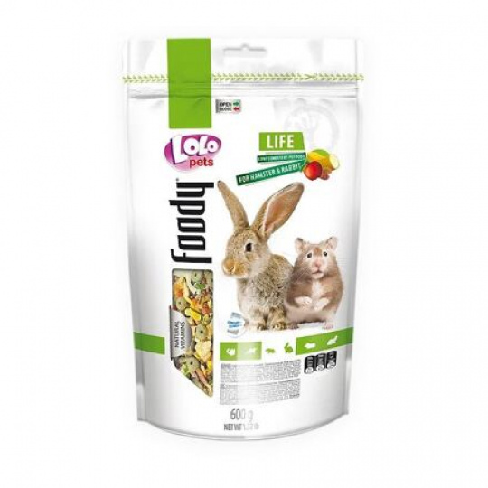 LOLO Foody ovocné krmivo pre králiky a škrečky 600g Doypack