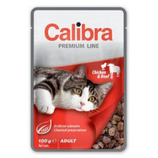 Calibra Cat  kapsa Premium Adult Chicken & Beef 100g