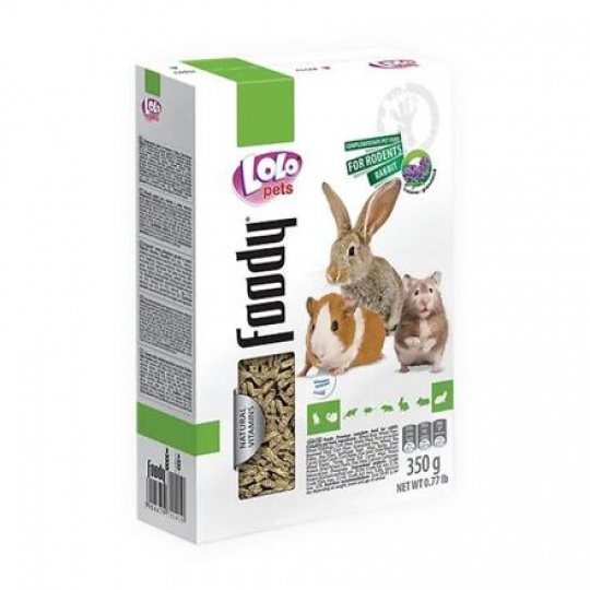 LOLO Foody granulovaná lucerna pre hlodavce 350 g krabička LOLO Foody granulovaná lucerna pre hlodavce 350 g krabička