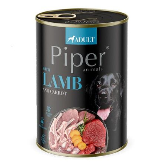 NEW PIPER s jehněčím a mrkví, konzerva pro psy 400g