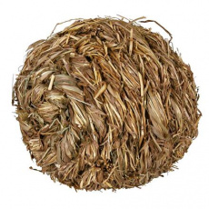 Loptička s rolničkou z trávy 10 cm Loptička s rolničkou z trávy 10 cm