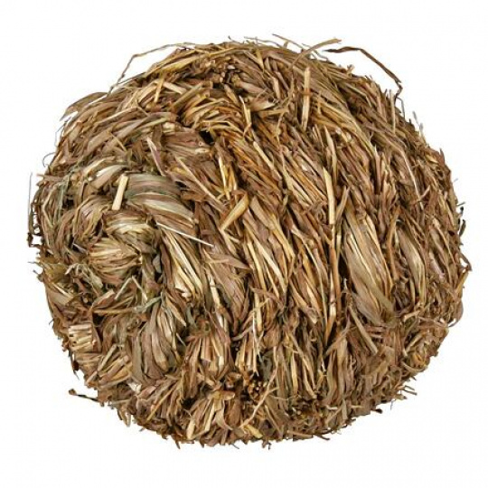 Loptička s rolničkou z trávy 10 cm