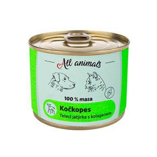 All Animals mačkopes konz. Teľacie pečienky s kol. 200g All Animals mačkopes konz. Teľacie pečienky s kol. 200g