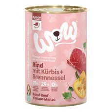 WOW Dog konz. Junior hovädzie s tekvicou 400g