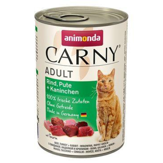 ANIMONDA konzerva CARNY Adult - hovězí, krůta, králík 400g