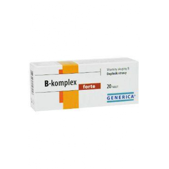 Vitamín B-komplex Forte Generica 20tbl Vitamín B-komplex Forte Generica 20tbl