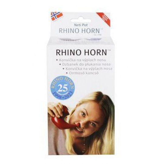Konvička na výplach nosa Rhino Horn červená 1ks