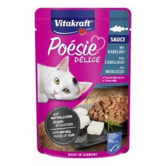 Vitakraft Cat Poésie DéliSauce kapsa treska tm. 85g