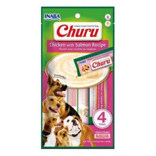 Churu Dog Kuracie s Lososom 4x14g