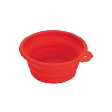 Cestovní miska silikon červená 250ml KAR Cestovní miska silikon červená 250ml KAR