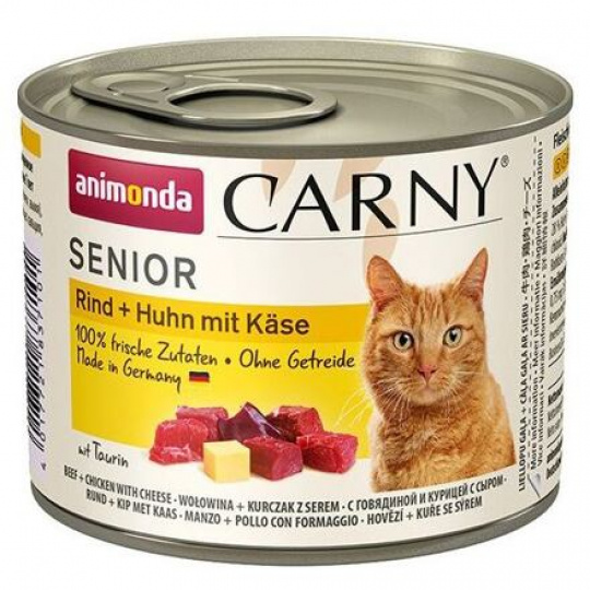 ANIMONDA konzerva CARNY Senior - hovädzie, kuracie, syr 200g ANIMONDA konzerva CARNY Senior - hovädzie, kuracie, syr 200g